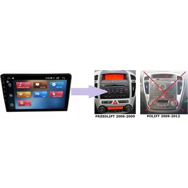 Radio samochodowe RADIO NAWIGACJA GPS KIA CEED I 2006-09 ANDROID