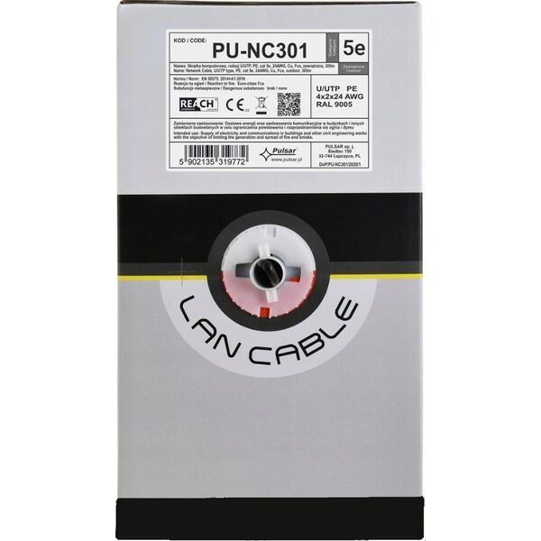 Pulsar PU-NC301 Skrętka U/UTP, cat 5e, 24AWG,