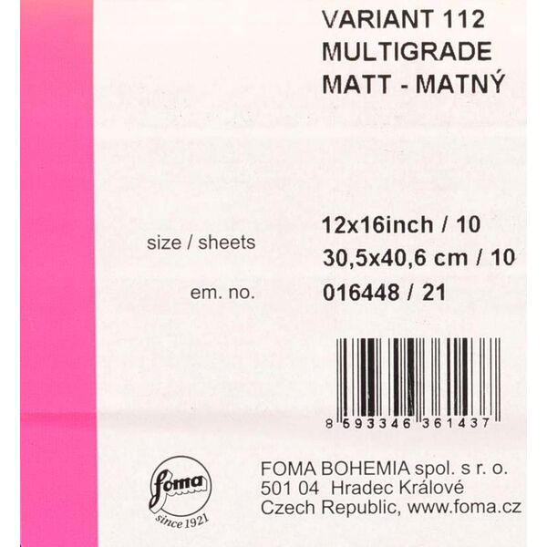 Foma Foma Fomabrom Variant 112 30,5x40,6cm 10 sheets