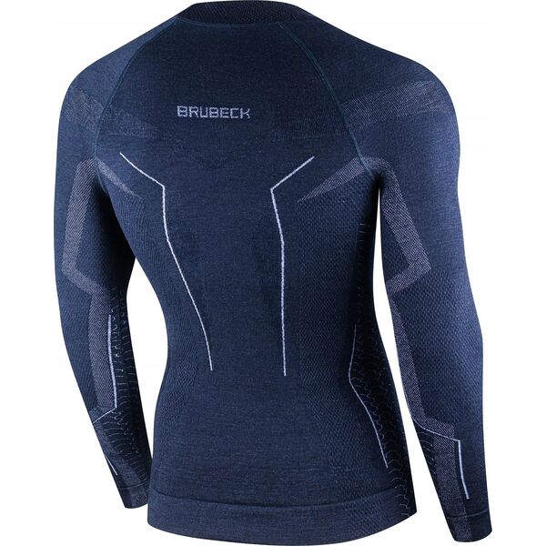 Brubeck LS1666M Bluza męska EXTREME MERINO granatowy L