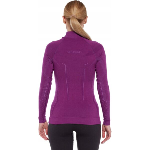 Brubeck LS1665W Bluza damska EXTREME MERINO fuksjowy S