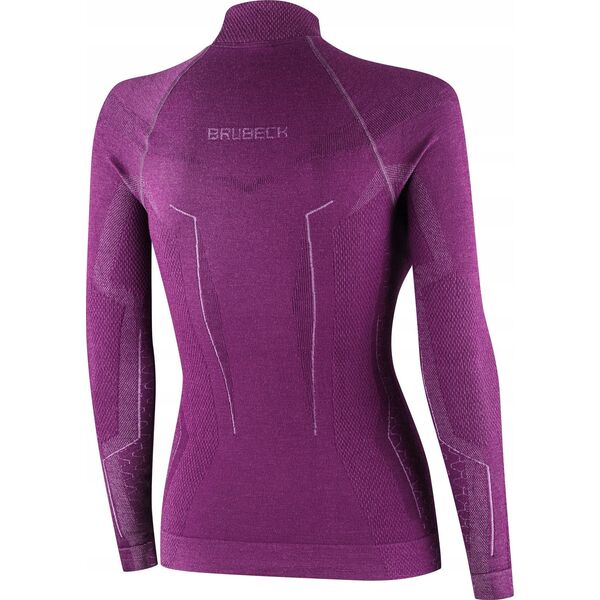 Brubeck LS1665W Bluza damska EXTREME MERINO fuksjowy M