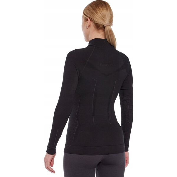 Brubeck LS1665W Bluza damska EXTREME MERINO czarny S