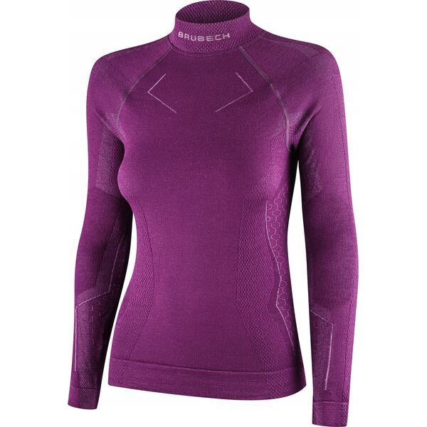 Brubeck LS1665W Bluza damska EXTREME MERINO fuksjowy XL