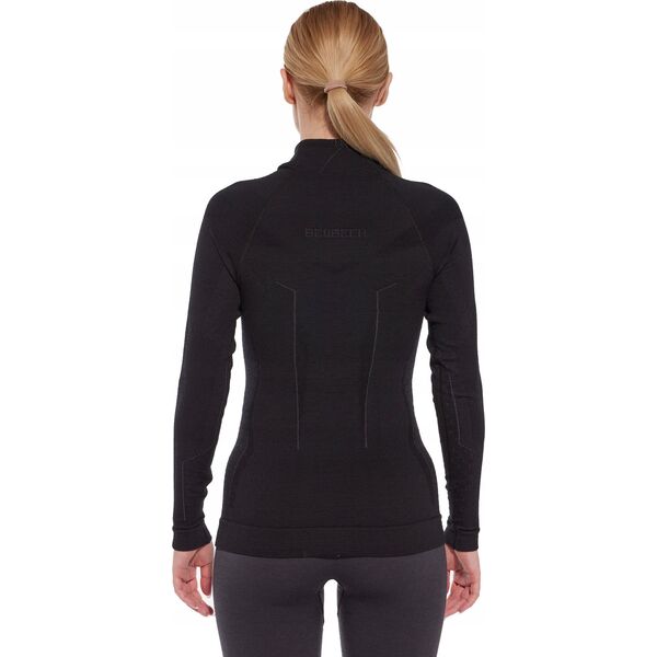 Brubeck LS1665W Bluza damska EXTREME MERINO czarny XL