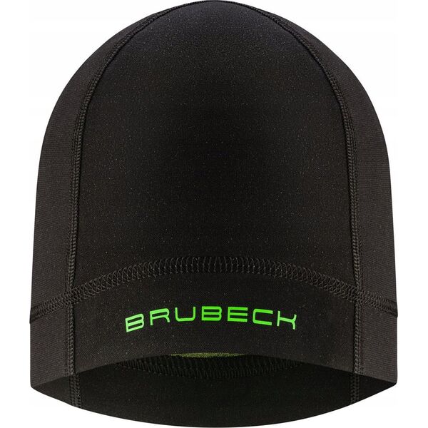 Brubeck KP1028J Komplet bielizny piłkarskiej z czapką DRY JUNIOR czarny/neonowy 128/134