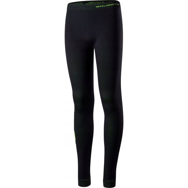 Brubeck KP1028J Komplet bielizny piłkarskiej z czapką DRY JUNIOR czarny/neonowy 140/146