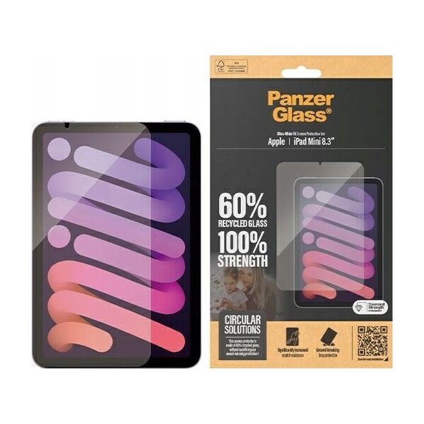 PanzerGlass Panzer Glass Apsauginis stiklas planšetei Apple iPad Mini 8.3 (6GEN) PanzerGlass Ultra-Wide Fit Screen Protection 2842
