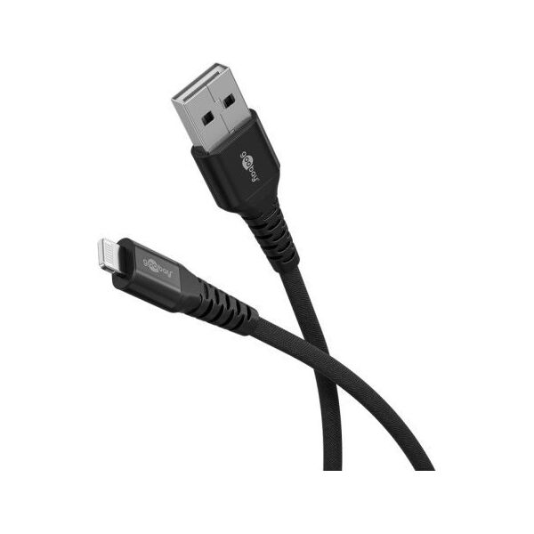 Kabel USB Goobay Kabel tekstylny Lightning USB-C™ z metalowymi złączami, 3 m - Długość kabla 3 m