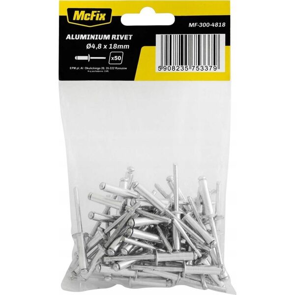 MCFIX NITY ALUMINIOWE OP-50SZT 4.0*10MM