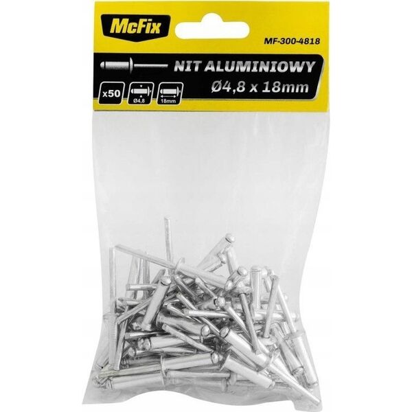 MCFIX NITY ALUMINIOWE OP-50SZT 4.0*12.5MM