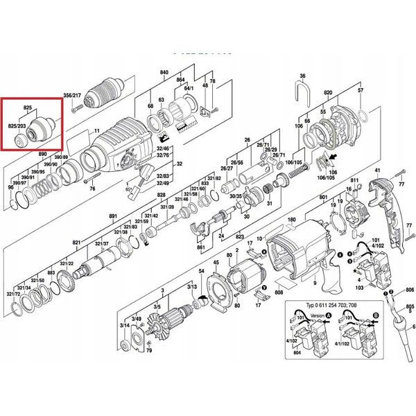 UN UCHWYT SDS-PLUS DO GBH 2-26DFR (2608572213)