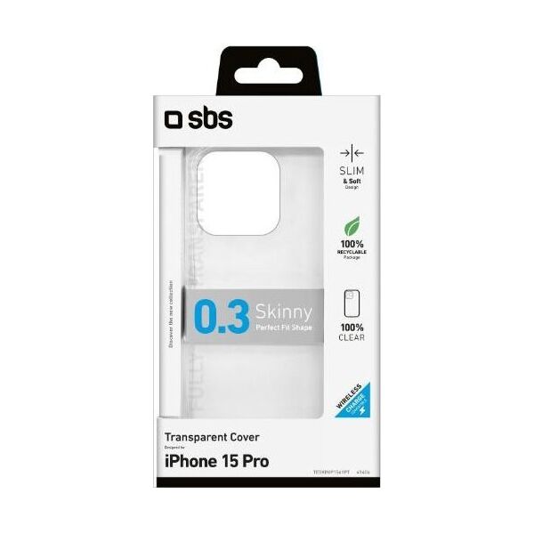 SBS Mobile SBS Skinny Cover iPhone 15 Pro transp.