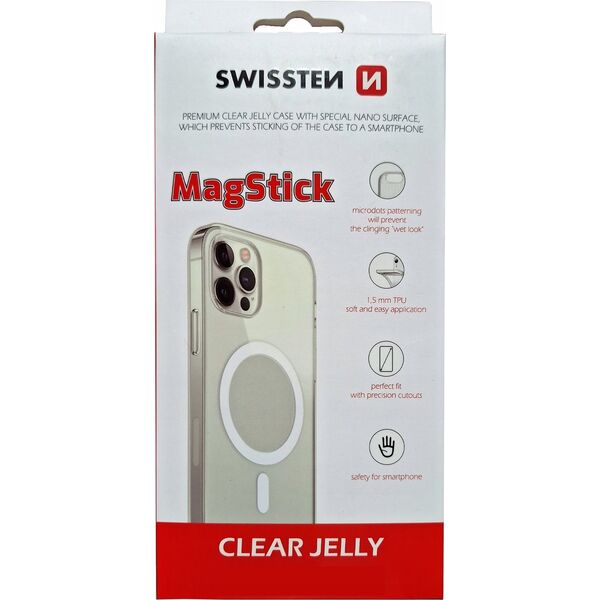 Swissten Clear Jelly Magstick for iPhone 15 Pro Transparent