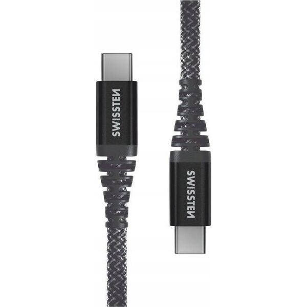 Kabel USB Swissten Data Cable Kevlar Usb-C / Usb-C 1.5 M Antracit