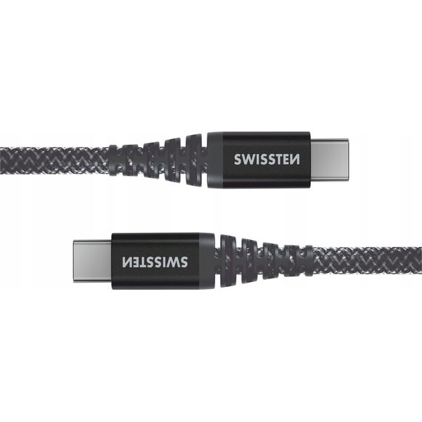 Kabel USB Swissten Data Cable Kevlar Usb-C / Usb-C 1.5 M Antracit