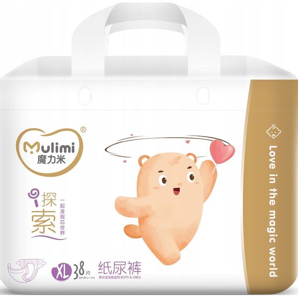 MULIMI Pieluchy MULIMI diapers XL, 12-17kg, 38 pcs