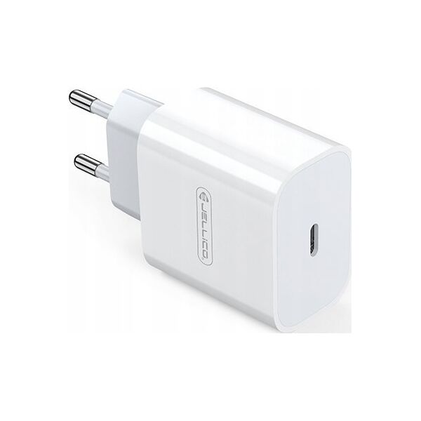 Ładowarka Jellico JELLICO ładowarka sieciowa AK180 PD 20W 1xUSB-C + kabel USB-C - USB-C Biały