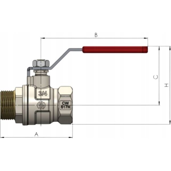 Arco VALVE SENA VA30 1 FM LONG HANDLE