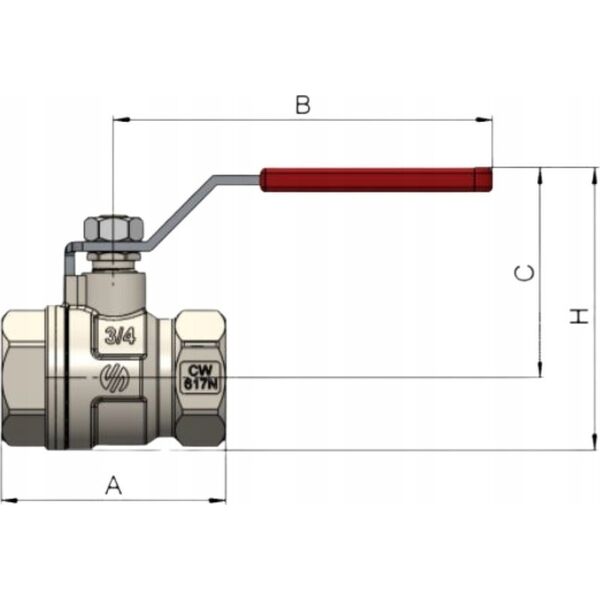 Arco VALVE SENA VA30 1 1/4IN FF LONG HANDLE