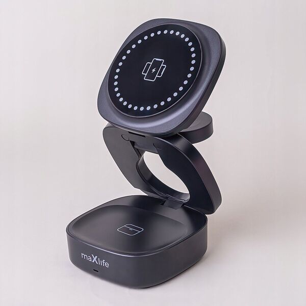MaxLife  Maxlife wireless charger MXWC-06 15W 3in1, black
