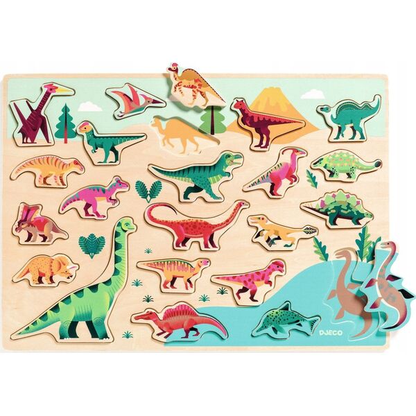 Djeco Medinė dėlionė - Dinozaurai