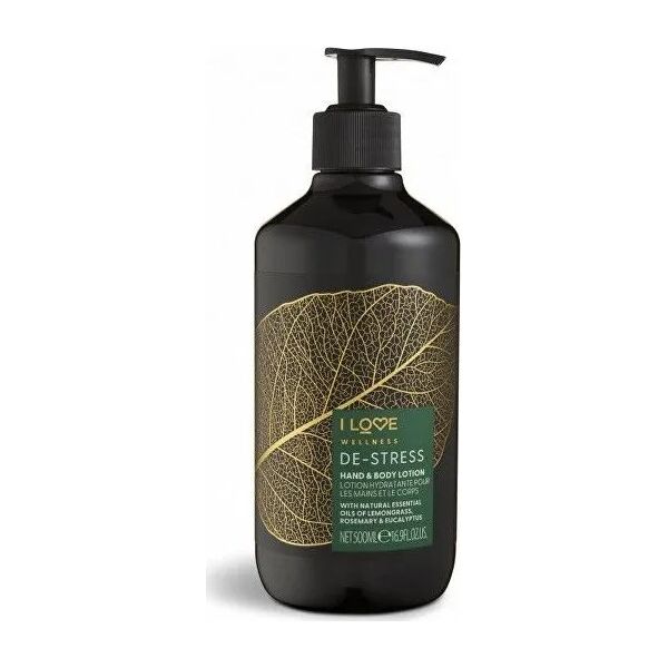 I love I Love, Wellness De-Stress, Vegan, Moisturizing & Softening, Rosemary, Eucalyptus & Lemongrass, Lotion, For Hands & Body, 500 ml Unisex