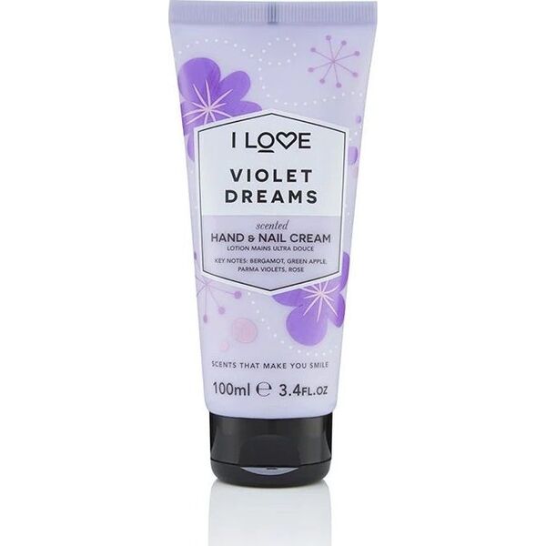 I love I Love, Signature Collection, Moisturizing, Hand & Nail Cream, Violet Dreams, 100 ml Unisex