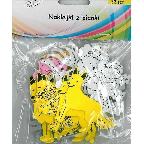 BREWIS Naklejki z pianki psy 32szt