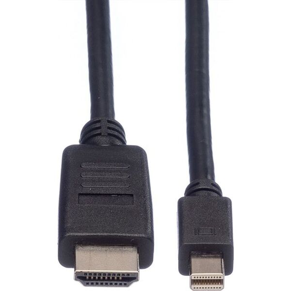 Kabel Roline Kabel ROLINE Mini DisplayPort, Mini DP - HDMI, M/M, skręcany, 1,5 m