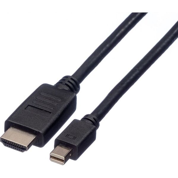 Kabel Roline Kabel ROLINE Mini DisplayPort, Mini DP - HDMI, M/M, skręcany, 1,5 m