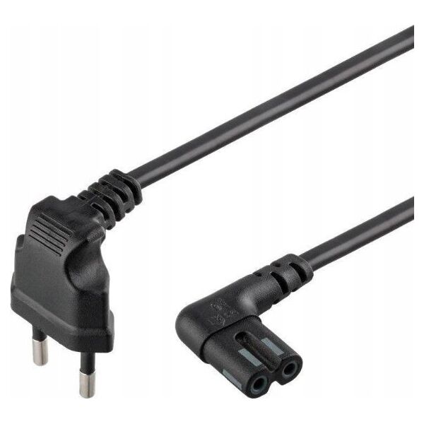 Kabel zasilający Goobay Kabel przyłączeniowy Euro, 2 m, czarny - Długość kabla 2 m
