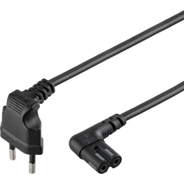 Kabel zasilający Goobay Kabel przyłączeniowy Euro, 2 m, czarny - Długość kabla 2 m