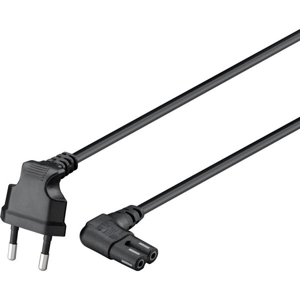 Kabel zasilający Goobay Kabel przyłączeniowy Euro, 2 m, czarny - Długość kabla 2 m