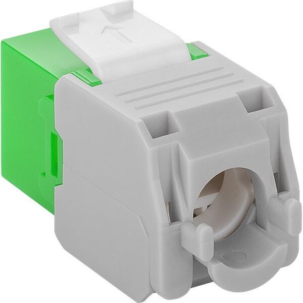 Goobay CAT 6A gniazdo Keystone RJ45, UTP, 500 MHz - Wersja kolorystyczna Zielony