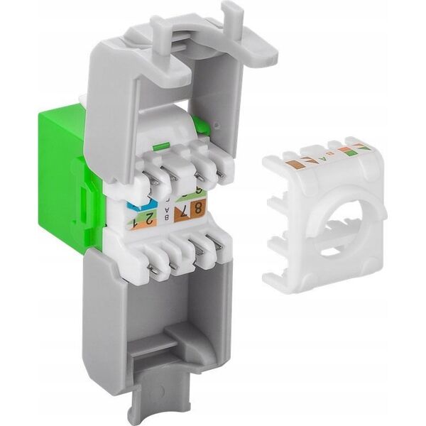 Goobay CAT 6A gniazdo Keystone RJ45, UTP, 500 MHz - Wersja kolorystyczna Zielony
