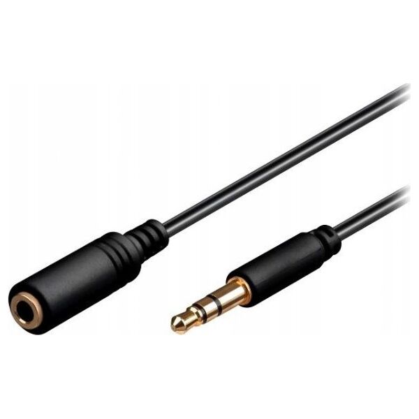 Kabel Goobay Przedłużacz do słuchawek i audio AUX, 3,5 mm 3-pinowy, cienki - Długość kabla 2 m