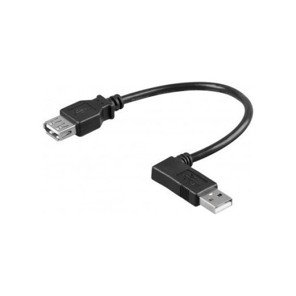 Kabel USB Goobay Przedłużacz USB 2.0 Hi-Speed 90° - Długość kabla 0.3 m