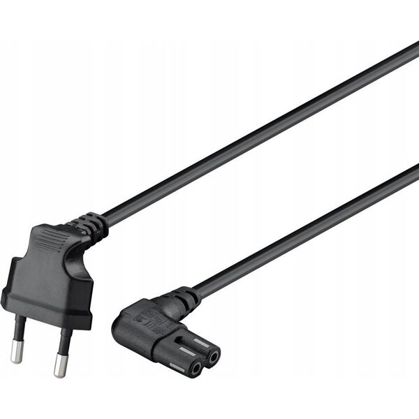 Kabel zasilający Goobay Kabel przyłączeniowy Euro, 1 m, czarny - Długość kabla 1 m