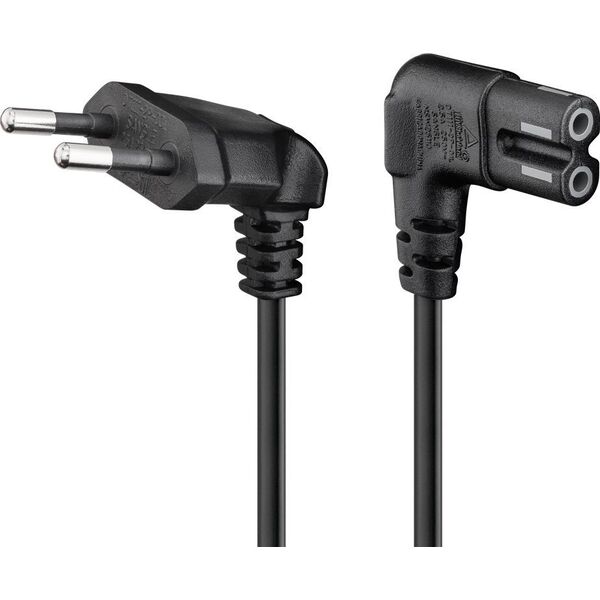 Kabel zasilający Goobay Kabel przyłączeniowy Euro, 1 m, czarny - Długość kabla 1 m