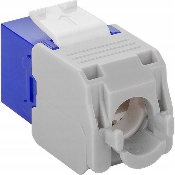 Goobay CAT 6A gniazdo Keystone RJ45, UTP, 500 MHz - Wersja kolorystyczna Niebieski