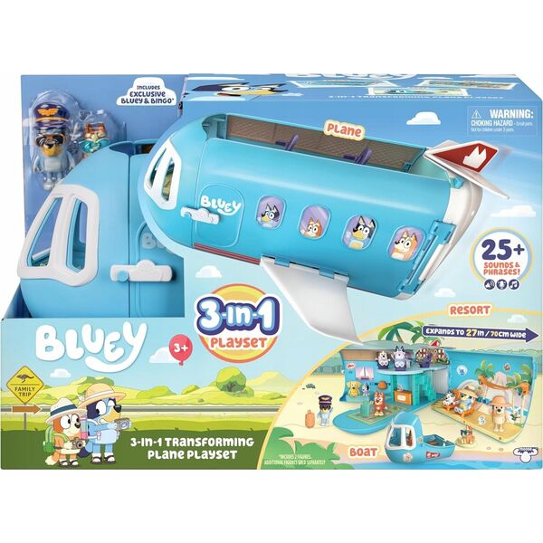 Bluey Bluey BLUEY Bluey's Escape Convertible Plane