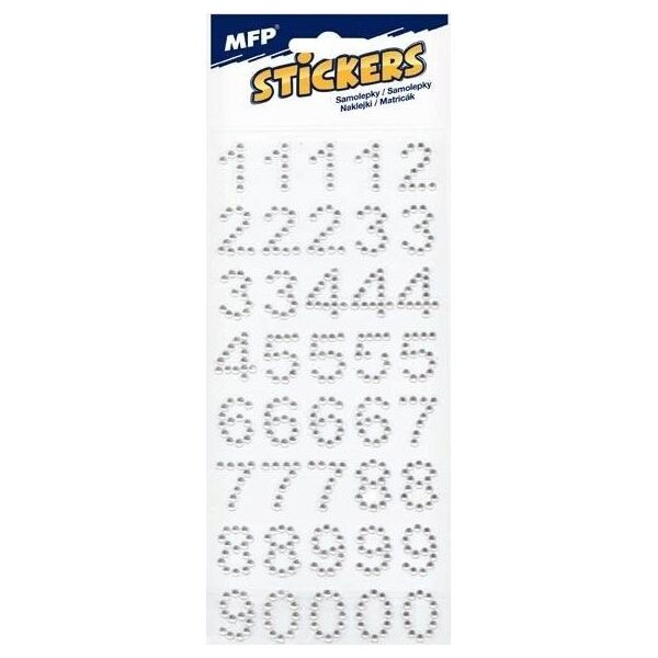 MFP paper naklejki kamyki - cyfry 40 szt. 19mm 8002 1032379