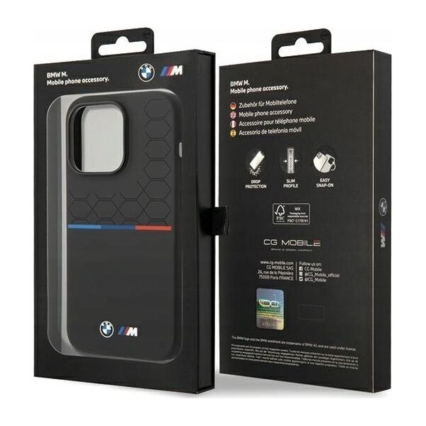 BMW BMW BMHCP15X22SMPK iPhone 15 Pro Max 6.7" black/black Silicone Pattern