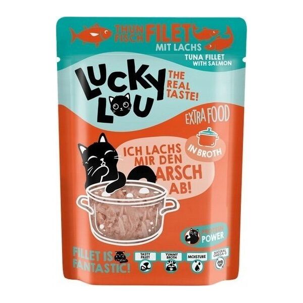 Lucky Lou Lucky Lou Extrafood Tuńczyk & łosoś w bulionie saszetka 70g