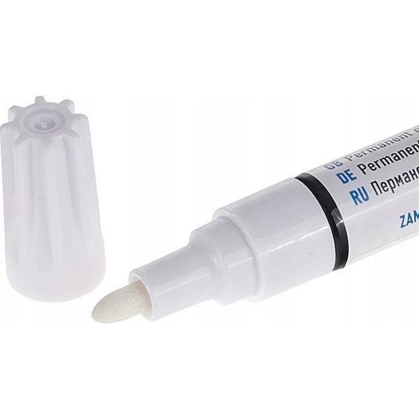 Geko Marker olejowy permanentny biały – kartonik wystawowy (24/480)
