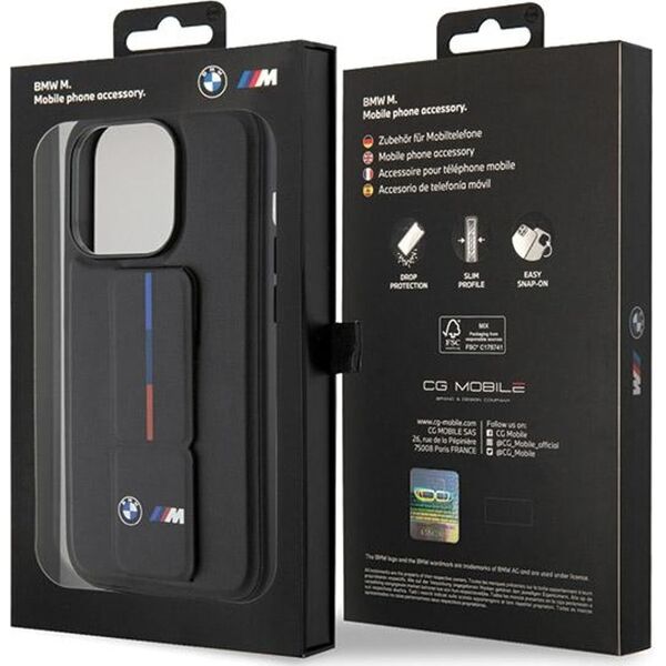 BMW Etui BMW BMHCP15X22GSLK iPhone 15 Pro Max 6.7" czarny/black hardcase Grip Hot Stamp