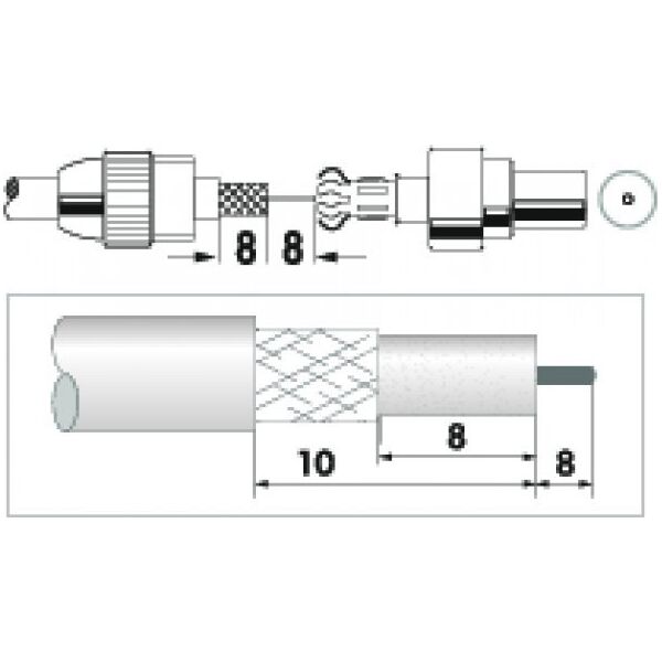 Schwaiger Schwaiger IEC jack wtyczka koncentryczna 10 szt.