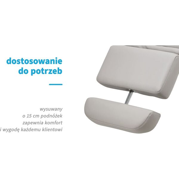 Activeshop Fotel kosmetyczny elektr. Azzurro 891 szary