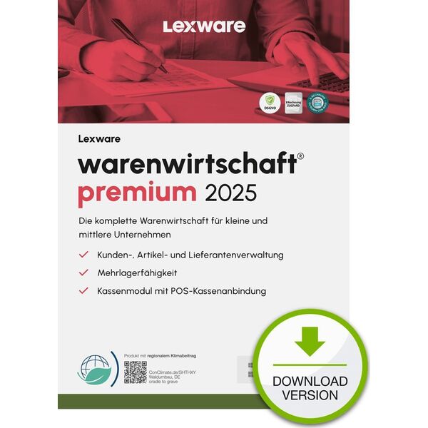 Program Lexware Lexware ESD warenwirtschaft premium 2025 Download Jahresver